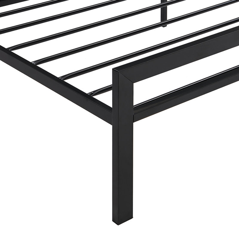 Structure de lit simple en métal noir: pour une utilisation dans la chambre à coucher, silencieuse et relaxante, assemblage sans effort, aucun sommier tapissier, capacité de 300 lb à long terme, calme, confortable, limite facile