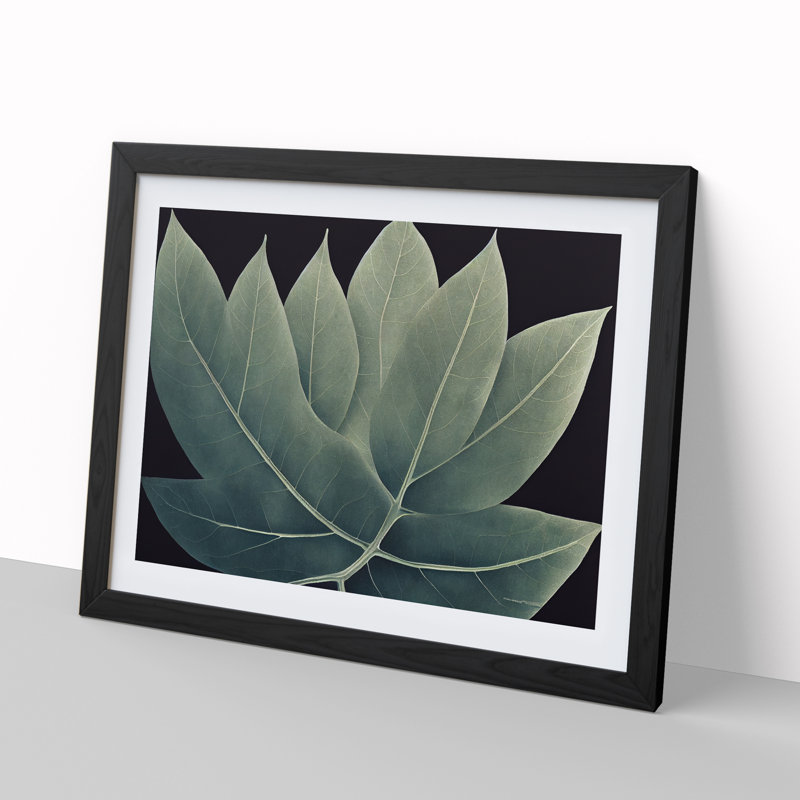 Adventurous Leaf - Single Picture Frame Painting, Black Framed, 34cm H x 46cm W x 2cm D