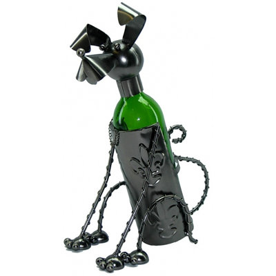 Support à vin de table 1 bouteille Sitting Dog