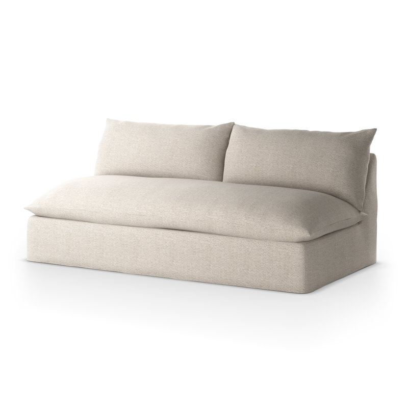 Jovian 72'' Wide Aluminum Loveseat with Cushions, Faye Sand