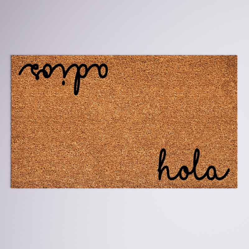 Tapis antidérapant Rangel pour intérieur et extérieur Hola Adios, L 17 po x L 29 po