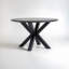 Round Metal Base Dining Table