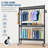 Rolling Clothes Rack with Wheels, Three Tier Adjustable Wire Shelving and Two Hanging Rods, Black