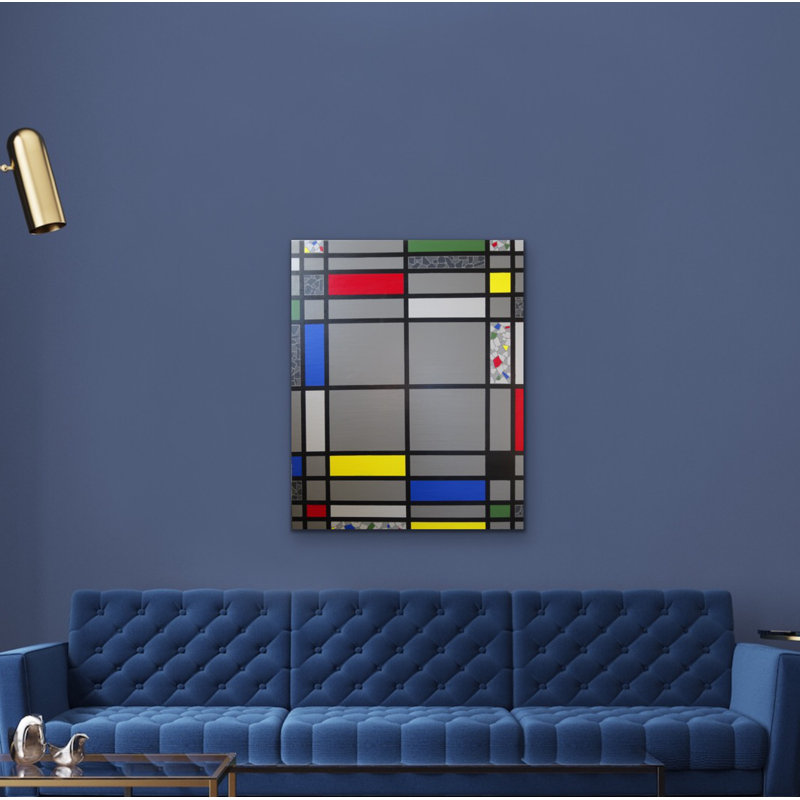 Mosaic Color Grid Periphery Painting by Eddie Bruckner