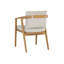 Chaise de patio avec coussin en teck Lakayden