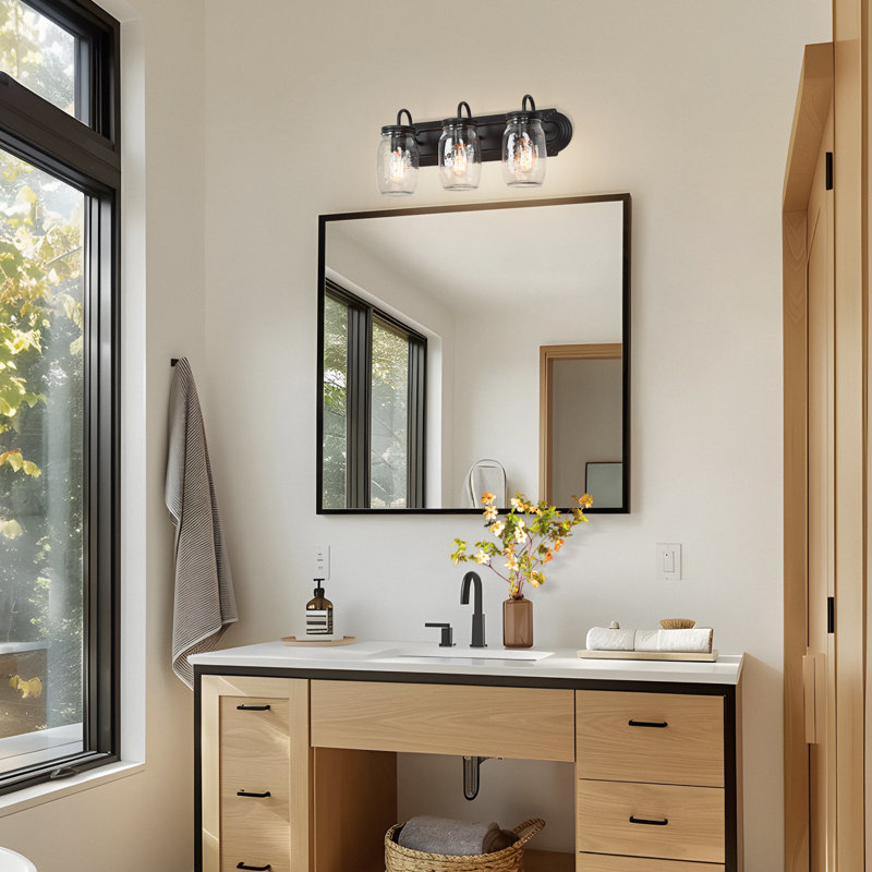 Éclairage pour meuble-lavabo brun foncé à intensité variable Carlile, 3