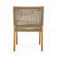 Ensemble de 4 chaises de salle à manger d'extérieur avec coussins crème