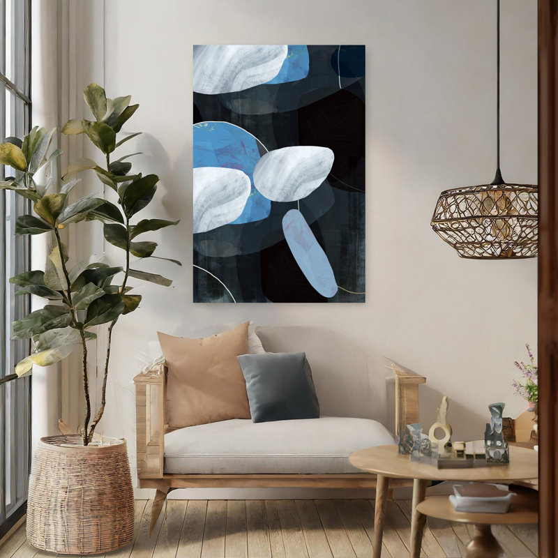Art contemporain contemporain abstrait, H 48 po x l 32 po