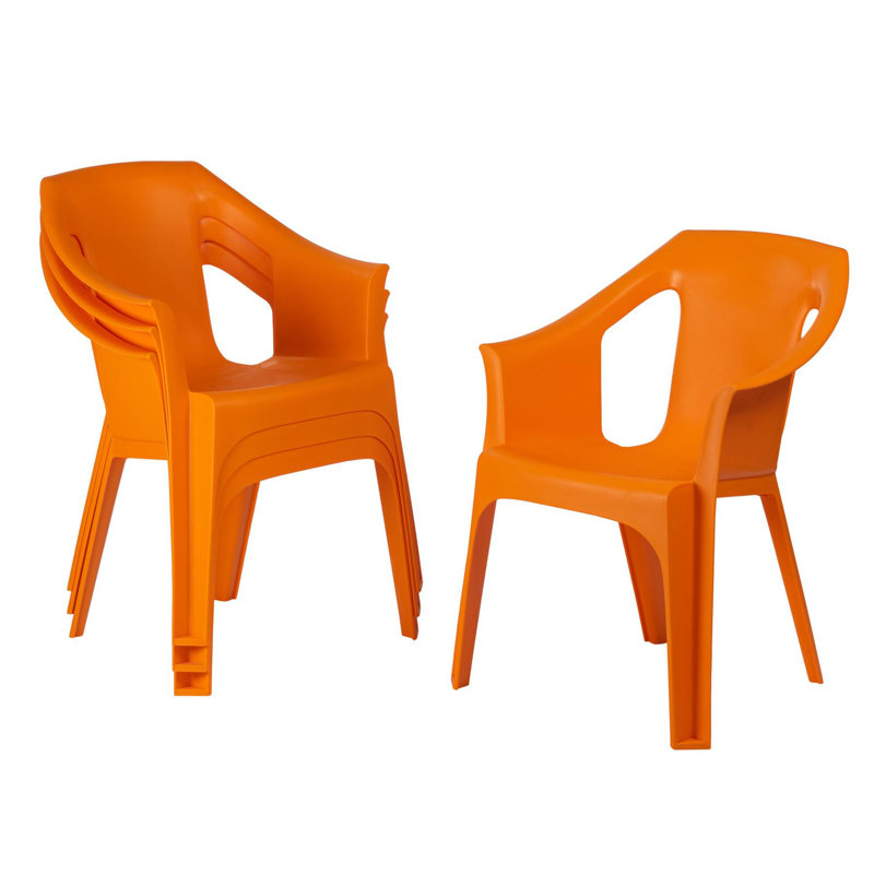 35.00cm H Stacking Armchair, 8, Orange