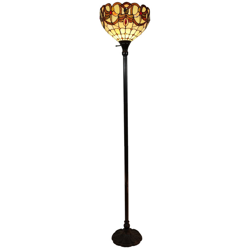 Amariah 62'' Black Torchiere Floor Lamp