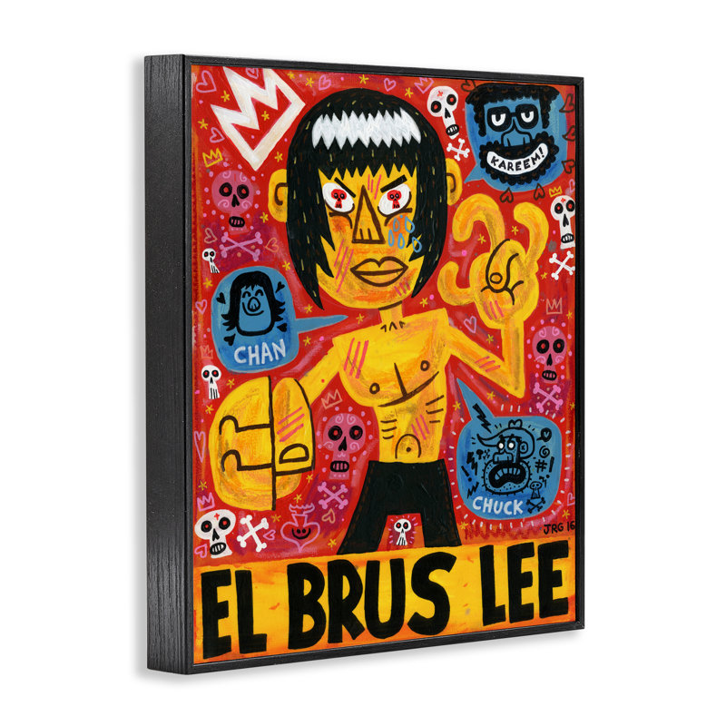 El Brus Lee, culture emblématique, estampe numérique, conception par Jorge R. Gutierrez, H 14 po x l 11 po