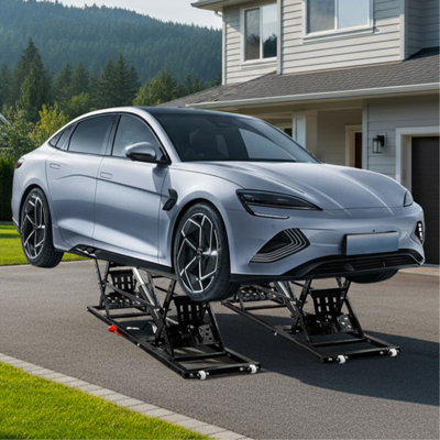 Portable Car Lift - 7,000 LBS Capacity, 26.8" Max Height, Heavy-Duty Quick Jack With Locking Levers, Wheels & 120V Power Unit For Cars, Suvs, Trucks
