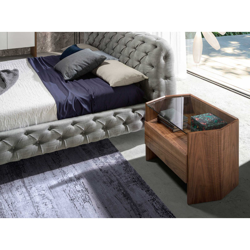 65cm W Manufactured Wood Bedside Table