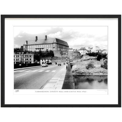Carmarthen, County Hall And Castle Hill 1962 by Francis Frith - Single Picture Frame Print