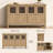 55.1" Sideboard Buffet Cabinet with Adjustable Shelves