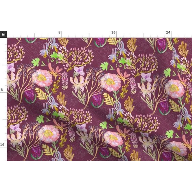 Ailey 100% Cotton Fabric, Maroon