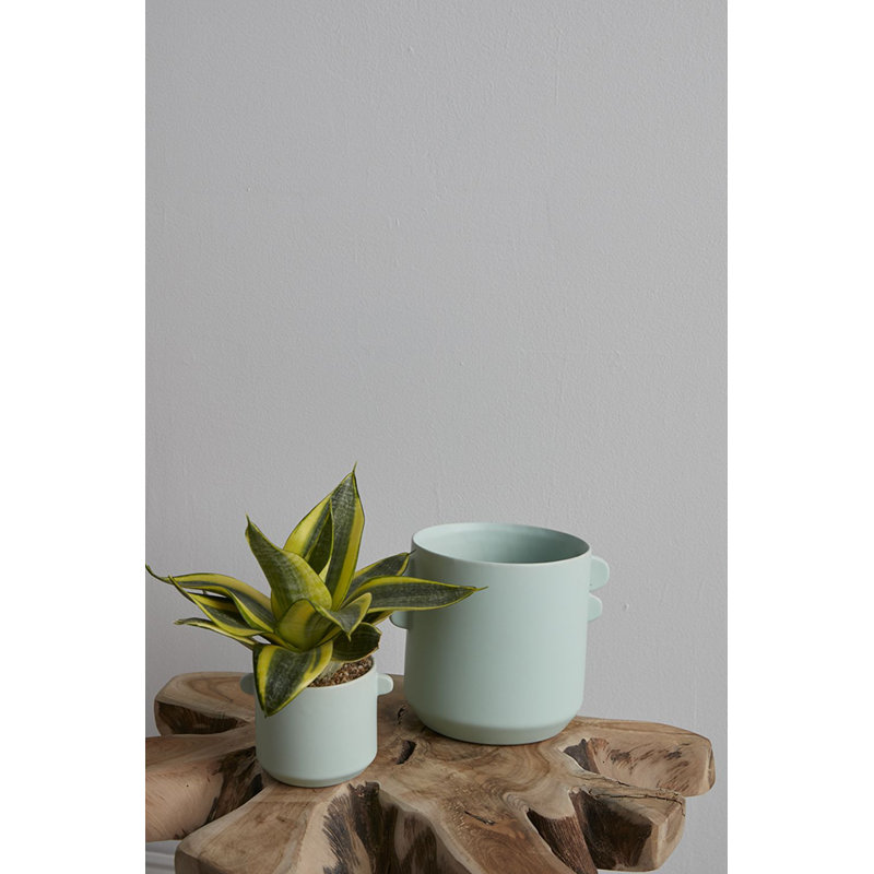 Pot de fleurs en céramique Vallon, H 5 po x l 6,5 po x P 5 po, Bleu