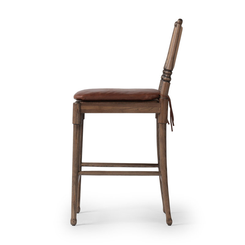 Fayth Stool with Cushion, Brown, Counter Stool (25.5” Seat Height)”