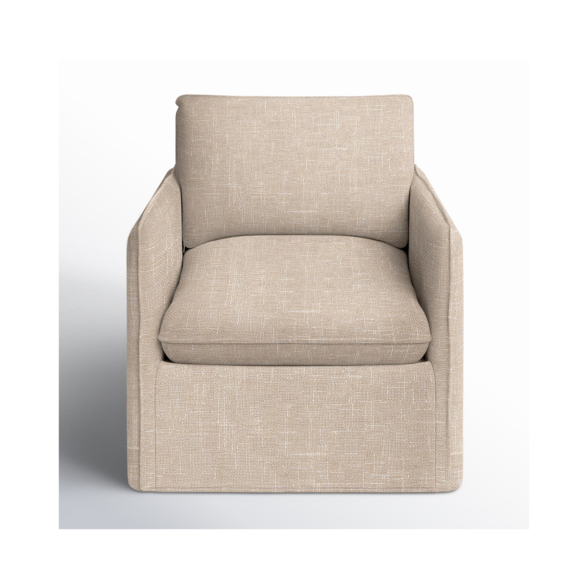 Bellatrix Slipcovered Armchair, Lena Sand Performance Linen Blend