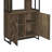 Rustic Oak Herringbone 2-Door Bookcase