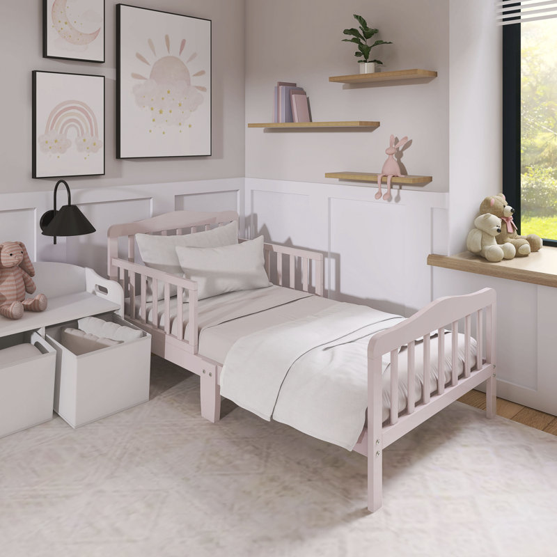 Dream On Me Memphis Classic Design Toddler Bed, Blush Pink