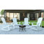 Ensemble de 4 chaises berçantes et foyer Adirondack en résine de polyester Longmire-72658294