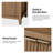 Francisco Modern 76"H Wood Finish Fluted Bookcase with Adjustable Open Shelves and Storage Cabinets-1164596555