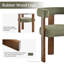 Fauteuil d'appoint rembourré en tonneau de chenille avec structure en bois massif-353656103
