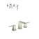 Low Arc Widespread Bathroom Faucet with Drain Assembly