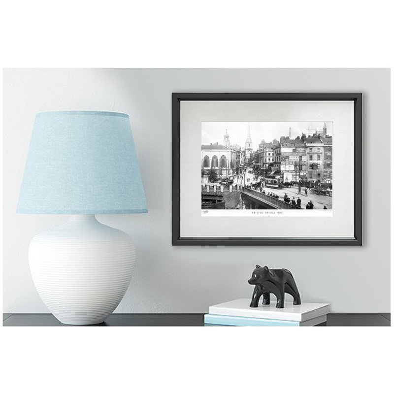 Bristol, Bridge 1901 - Single Picture Frame Print, 28cm H X 36cm W x 2cm D