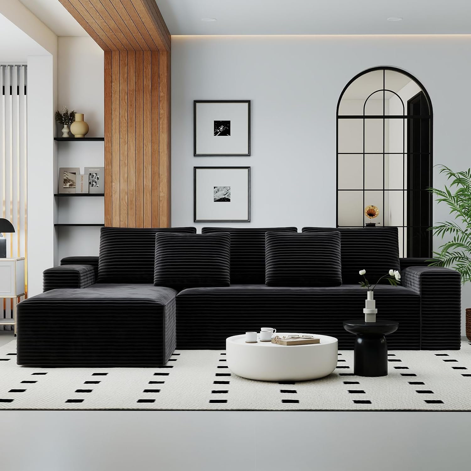 Ebern Designs Modular Sectional Sofa Cloud Couch With Chaise Longue ...
