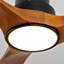 Ventilateur de plafond noir en bois massif, moteur à courant continu réversible de 36 pouces, idéal pour les chambres à coucher, style campagne moderne