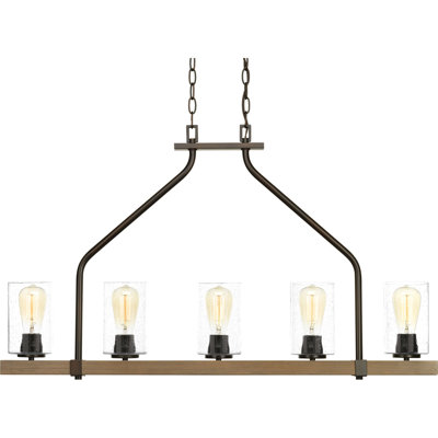 Luminaire suspendu linéaire à 5 lumières Alynda