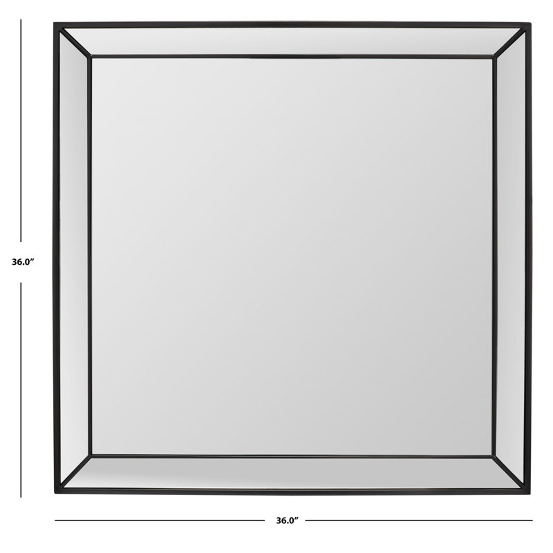 Tavonta Metal Wall Mirror, Black