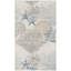 Tapis ivoire / bleu Lilyanna-735121455