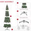 Arbre de Noël 9 pieds avec 460, textures de branches réalistes, pin, baies rouges et configuration stable de 9 pieds, allure naturelle, éclairage sécuritaire