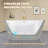  51" X 27" Acrylic Freestanding Soaking Bathtub With Drain in White-91478920