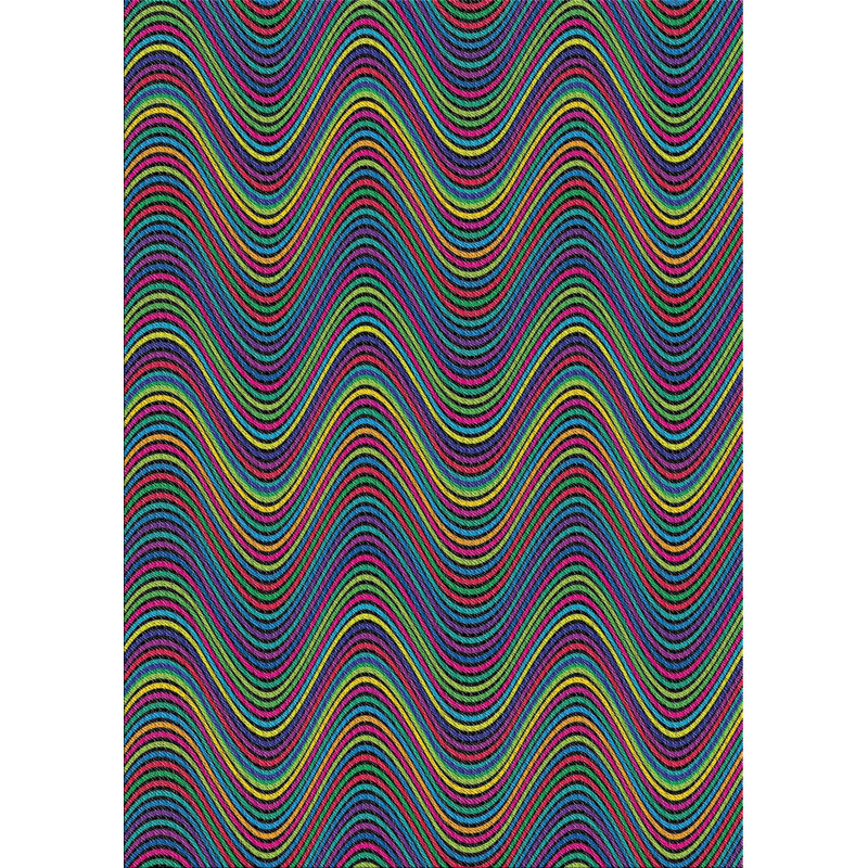 Tapis décoratif bleu Pursley, Rectangle 6 pi x 9 pi
