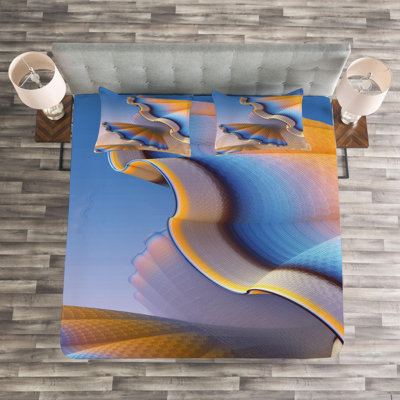 Fractal Modern & Contemporary Abstract Coverlet