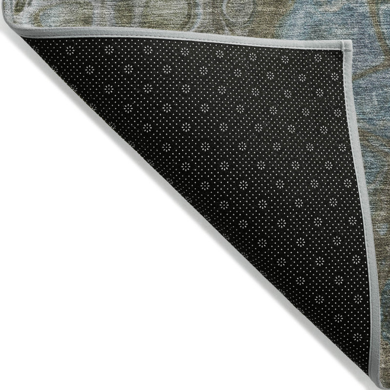 Tapis intérieur / extérieur brun lavable à la machine Xhevrie, Rectangle 10 pi x 14 pi