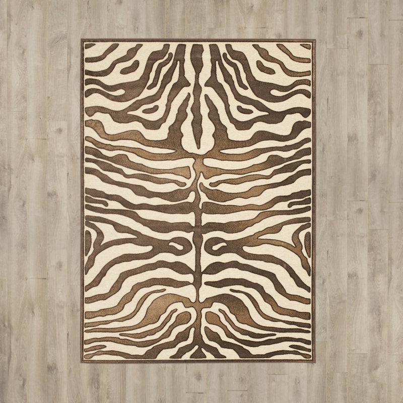 Tapis à imprimé animal Braswell Performance, Rectangle 5 pi 3 po x 7 pi 6 po
