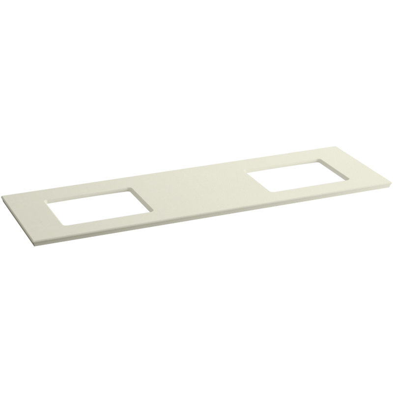 Double dessus de meuble-lavabo de salle de bain double 73 po uni/expression, Biscuit expressions