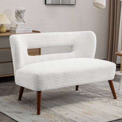 Ashyia 45.47'' Loveseat with Rubberwood Legs