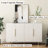 Large Storage Sideboard In White - Modern Console For Bedroom Buffet Spacious Interior-1959128812