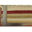 Tapis oriental rayé multicolore en laine noué à la main 6 pi 2 po x 8 pi 4 po Gabbeh