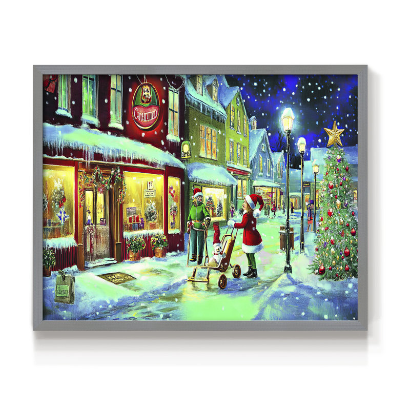 Art de Noël - CDXCIV - Reproduction encadrée - Restickable, Gris, H 22 po x l 28 po