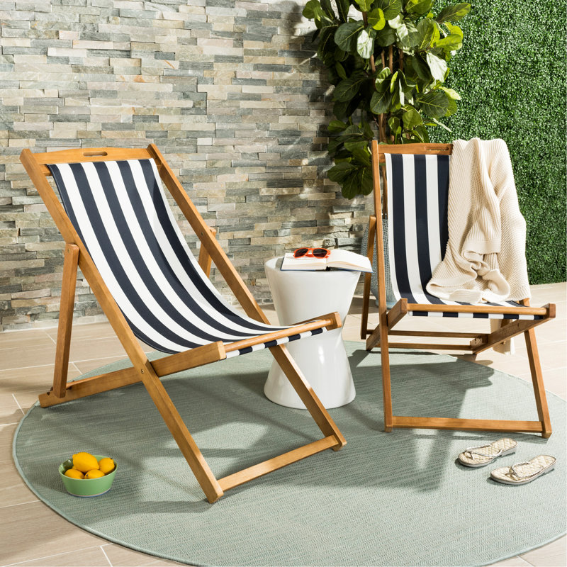 Chaise De Plage Inclinable Hydeville, Marine