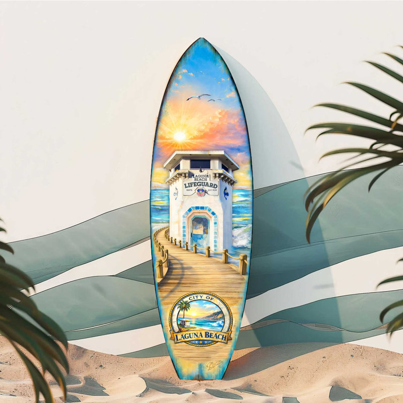 Planche de surf de plage Laguna, H 24 po x l 7 po