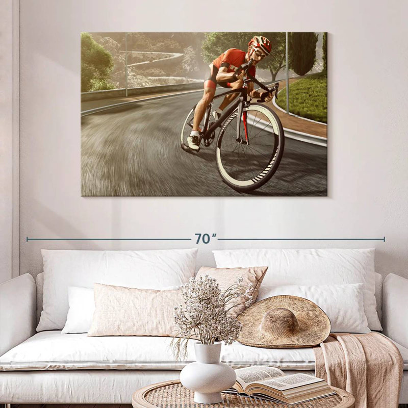 Cyclisme sur route sinueux Sireci, H 32 po x l 48 po
