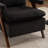Mid Century Upholstered Arm Accent Chair with Solid Wood Legs-105580545